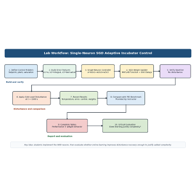 Applied Machine Learning for Incubator Temperature Control: A Bounded Single-Neuron SGD Adaptive Controller Laboratory icon
