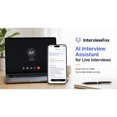AI Interview Assistant for Live Interviews | InterviewFoxw icon