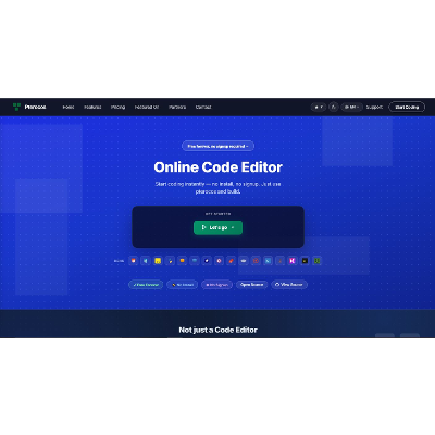 Pterocos – Free Online Code Editor for Python, Rust, PHP, SQL, Java, C#, Ruby, Lua & More icon