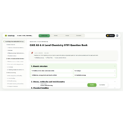 CAIE A-Level Chemistry 9701 Question Bank: Syllabus-Aligned Practice Resources icon