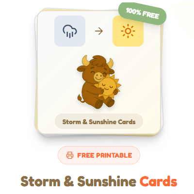 Storm & Sunshine Cards - Free SEL Printable