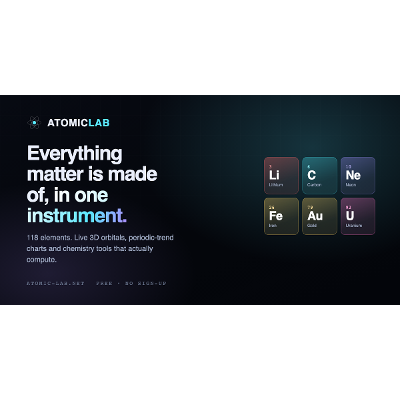Atomic Lab: Interactive Periodic Table and Chemistry Tools