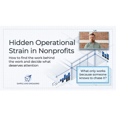 Hidden Operational Strain in Nonprofits: How to Find the Work Behind the Work icon