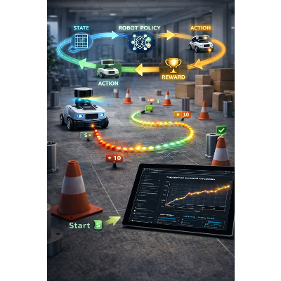 Reinforcement Learning for Robot Control: Markov Decision Processes, Policy Gradients, and Sim-to-Real Transfer icon
