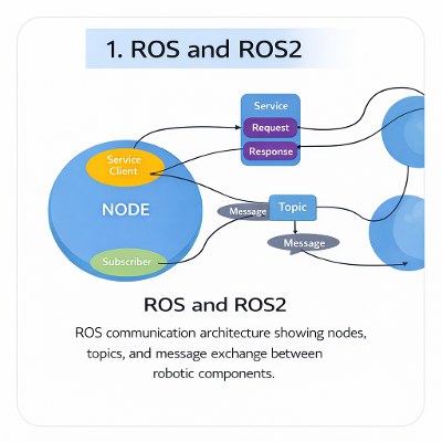 Robot Operating System (ROS and ROS 2): Distributed Middleware Architecture, DDS Communication, and Real-Time Systems Integration icon