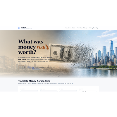 Historical Inflation and Purchasing Power Calculator (1750–2026) icon