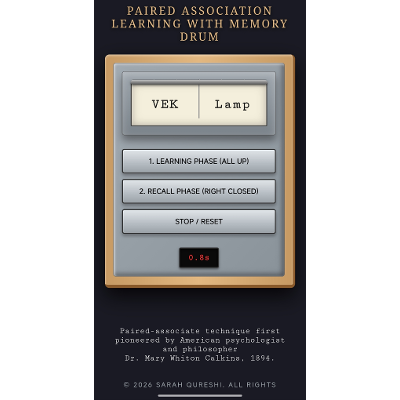 Digital Memory Drum Simulator | Cognitive Psychology Apparatus icon