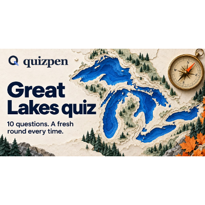 Great Lakes mini-quiz with explained answer key and printable worksheet icon