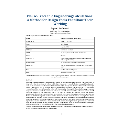 IECCalc.com Technical Report Series — electrical design calculations with their working shown