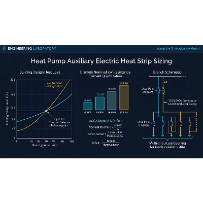 HVACLogic: Heat Pump Auxiliary Electric Heat Strip Sizing & Electrical Load Simulation Workbench icon