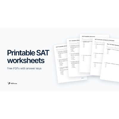 Printable SAT Worksheets with Answer Keys — 1600.now icon