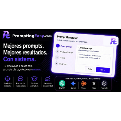 PromptingEasy: tutoriales de prompting y guías sobre LLM icon