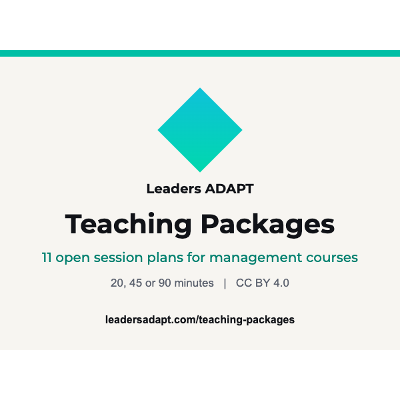 Teaching Packages: 11 Open Session Plans for Management and Leadership Courses