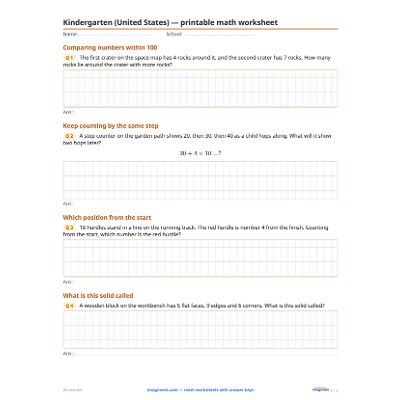 Printable Math Word Problem Worksheets, Grades K–12 (with answer keys and step-by-step solutions) icon