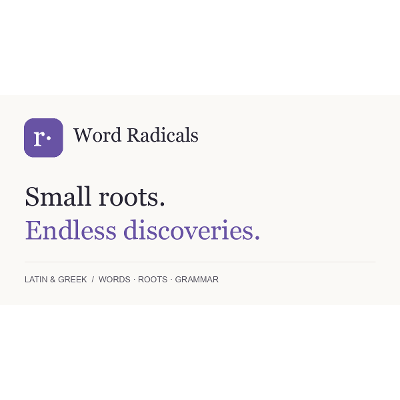 Free printable Latin first-declension worksheet — Word Radicals icon
