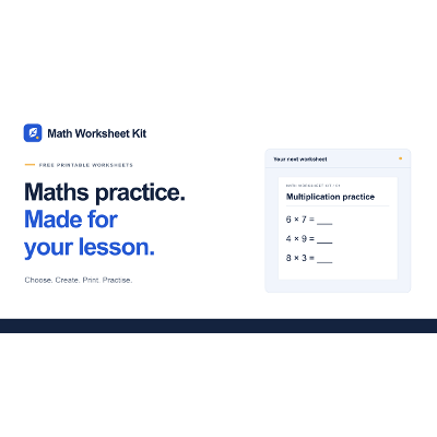 Math Worksheet Kit