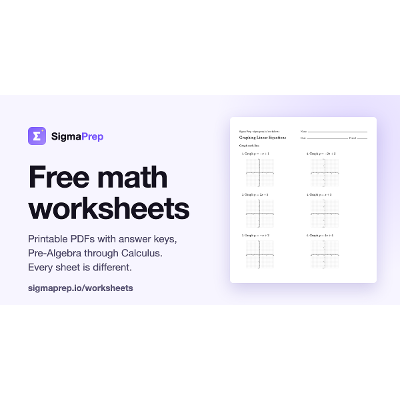 Free Math Worksheet Generator: Printable PDFs With Answers icon