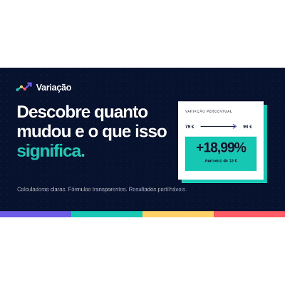 Variação percentual: calculadora com fórmula e exemplos icon