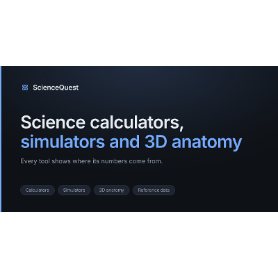 ScienceQuest: Interactive STEM Tools, Calculators & 3D Simulators