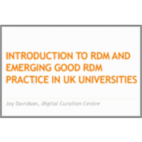 Introduction to Research Data Management (video-lecture) icon