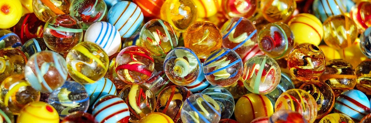 Multi-colored marbles