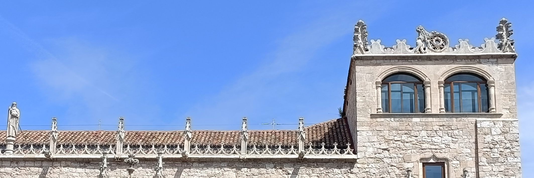 Rooftop of the Condestables de Castilla Palace, Casa del Cordón, Burgos, Spain.